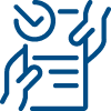 hands exchanging document with check mark